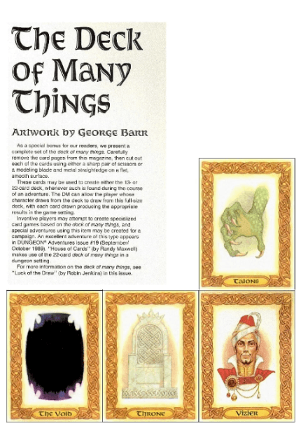 Deck of Many Things