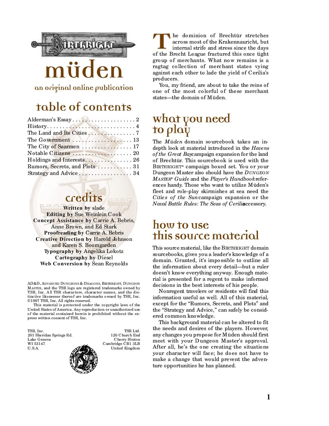 Player's Secrets of Muden