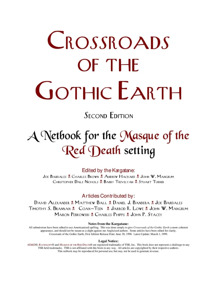 Ravenloft - Crossroads of the Gothic Earth