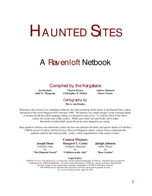 Ravenloft - Haunted Sites