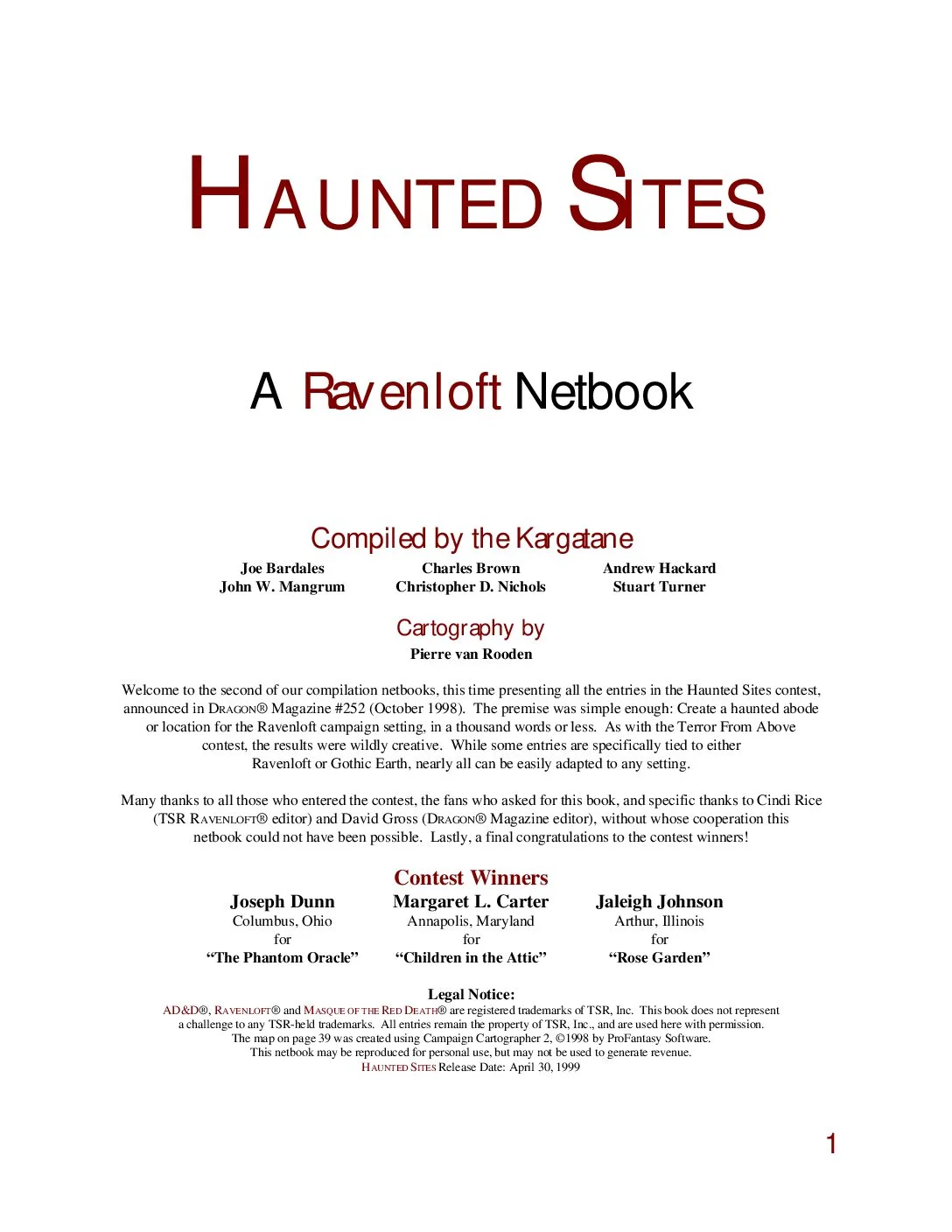 Ravenloft - Haunted Sites