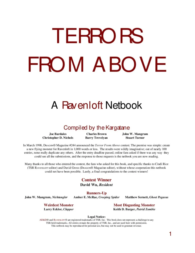 Ravenloft - Terrors from Above