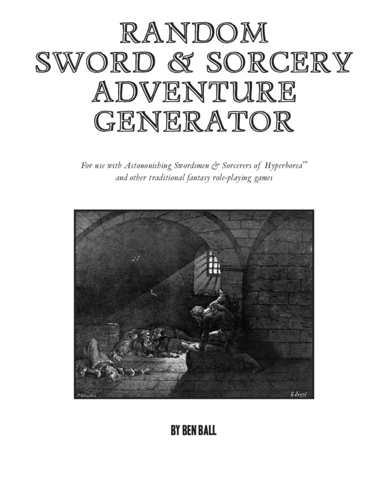 ASSH - Random Sword and Sorcery Adventure Generator