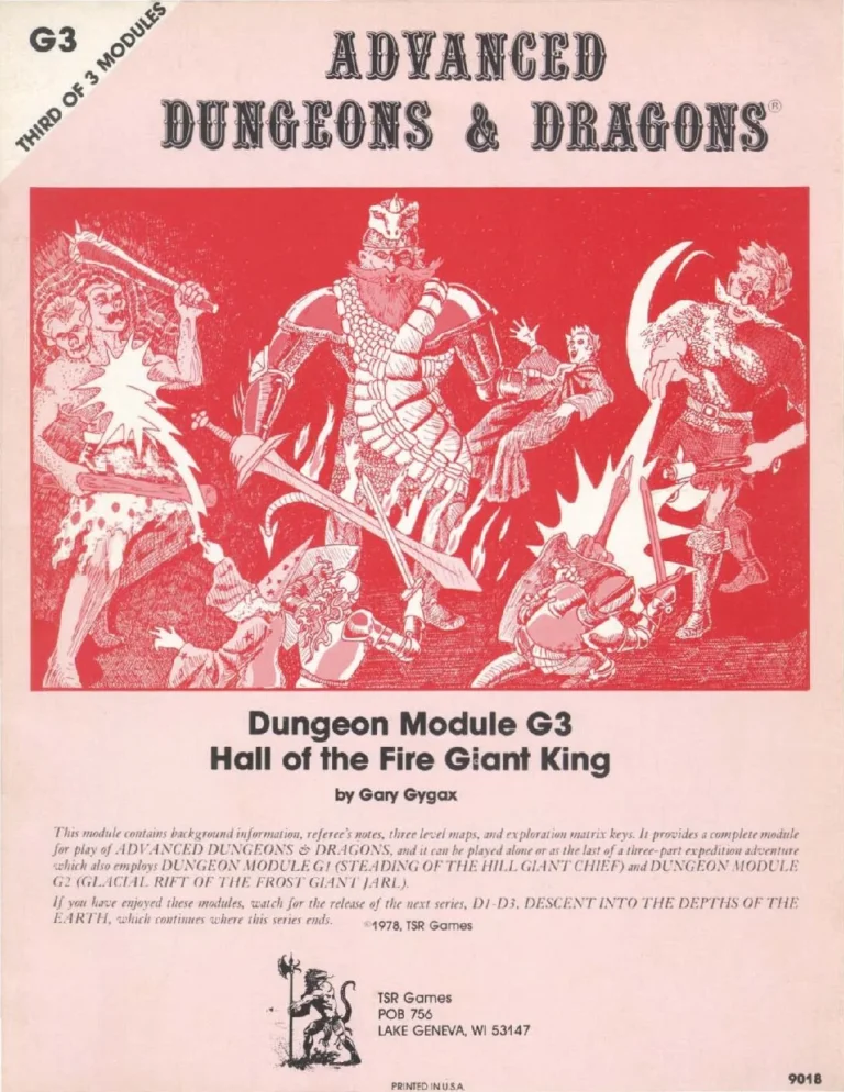 G3 - Hall of the Fire Giant King