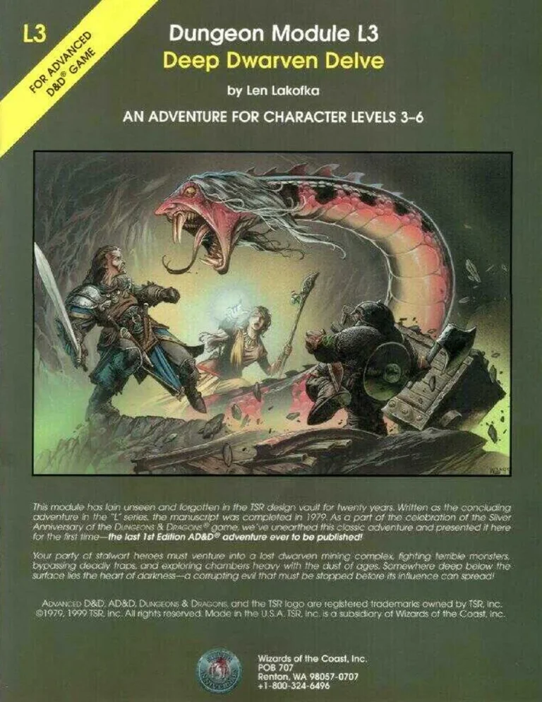 L3 - Deep Dwarven Delve