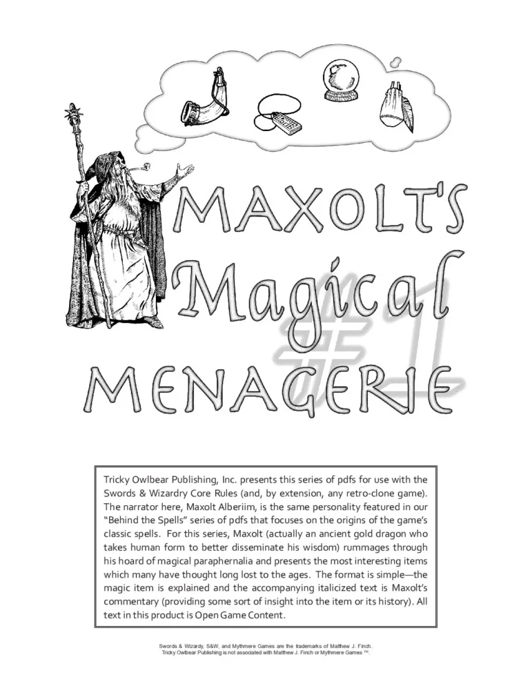 Maxolts Magical Menagerie