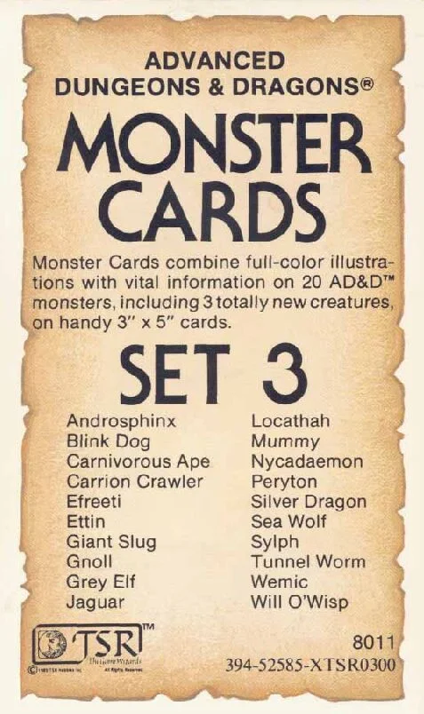 Monster Cards - Set 3
