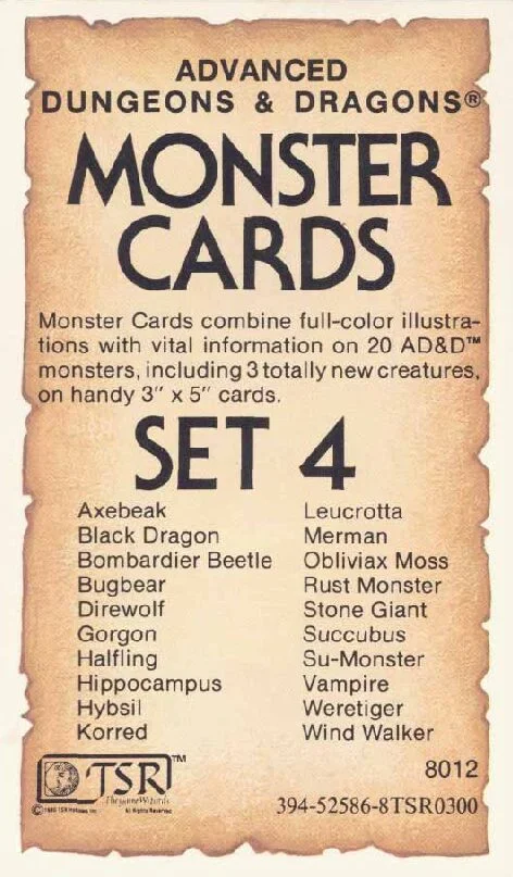 Monster Cards - Set 4
