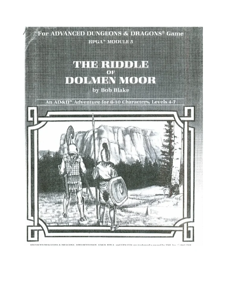 RPGA5 - Riddle of Dolmen Moor