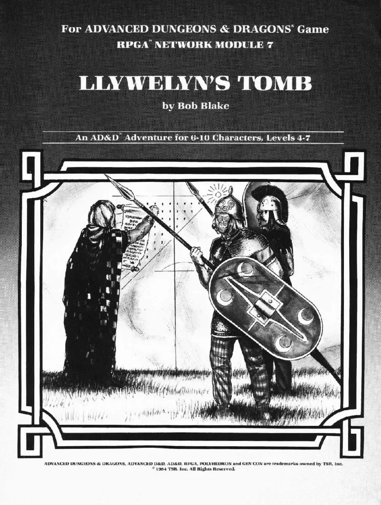 RPGA7 - Llywelyn's Tomb