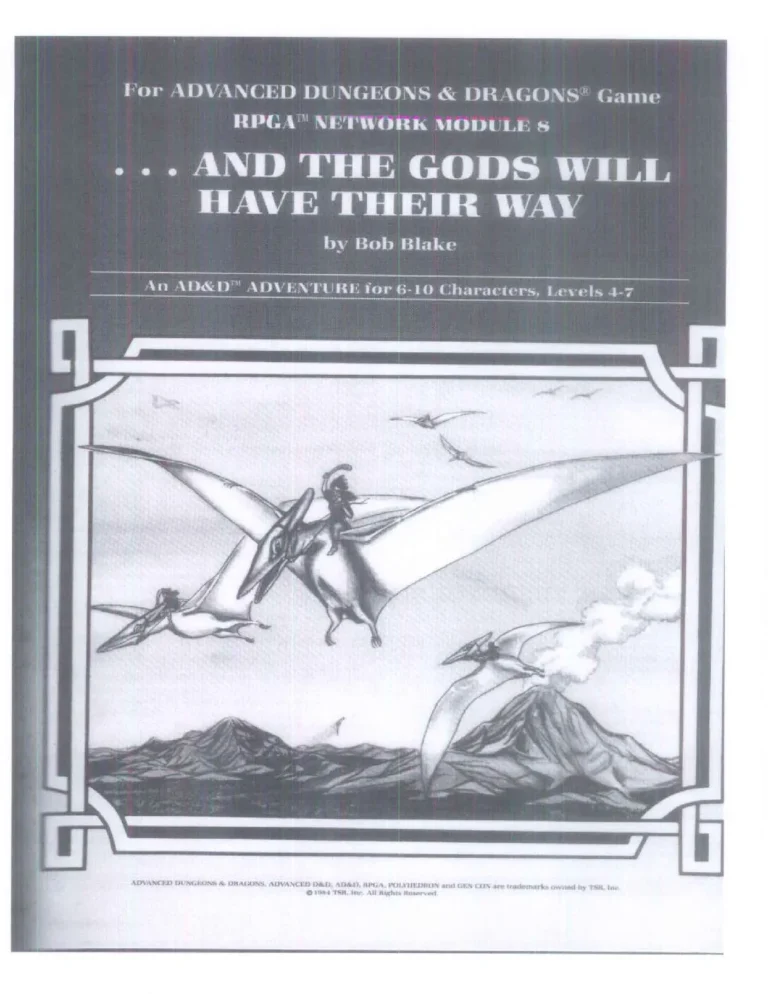 RPGA8 - And the Gods Will Have Their Way