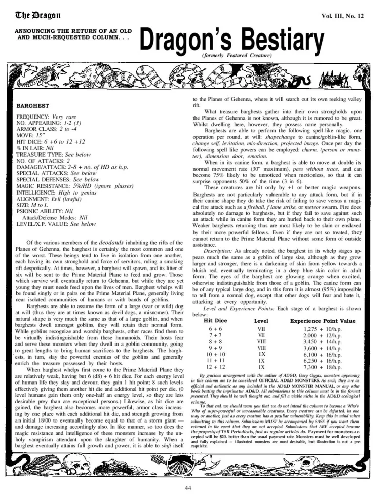 TSR 202X - Monster Manual 3