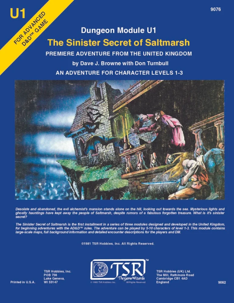 U1 - Sinister Secret of Saltmarsh