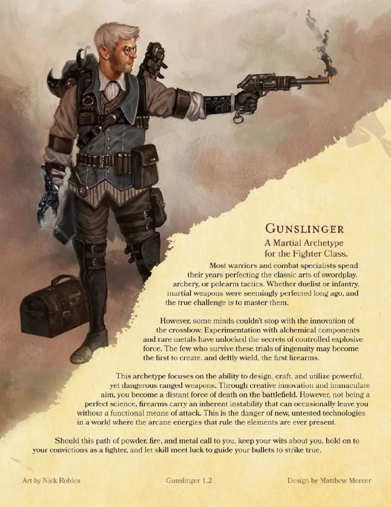 563826 Gunslinger Martial Archetype 1