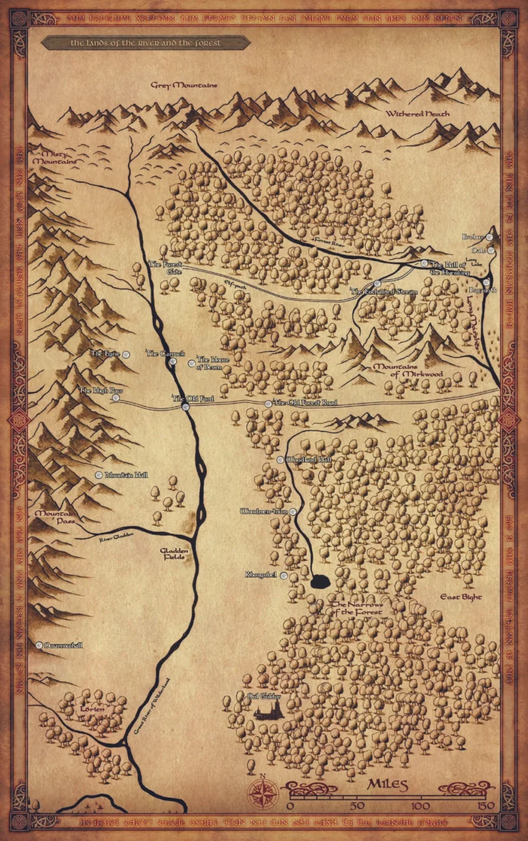 6 - Adventures in Middle-earth, Mirkwood Campaign endpapers