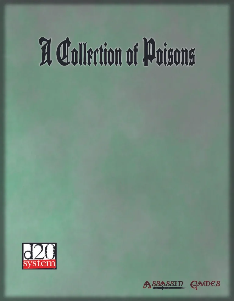 Assassin Games - A Collection of Poisons