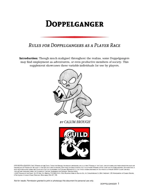 D&D5e - Doppelganger