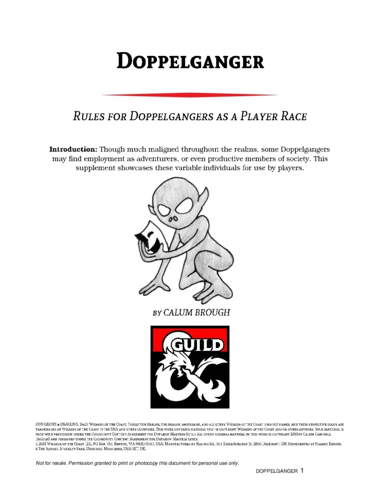 D&D5e - Doppelganger