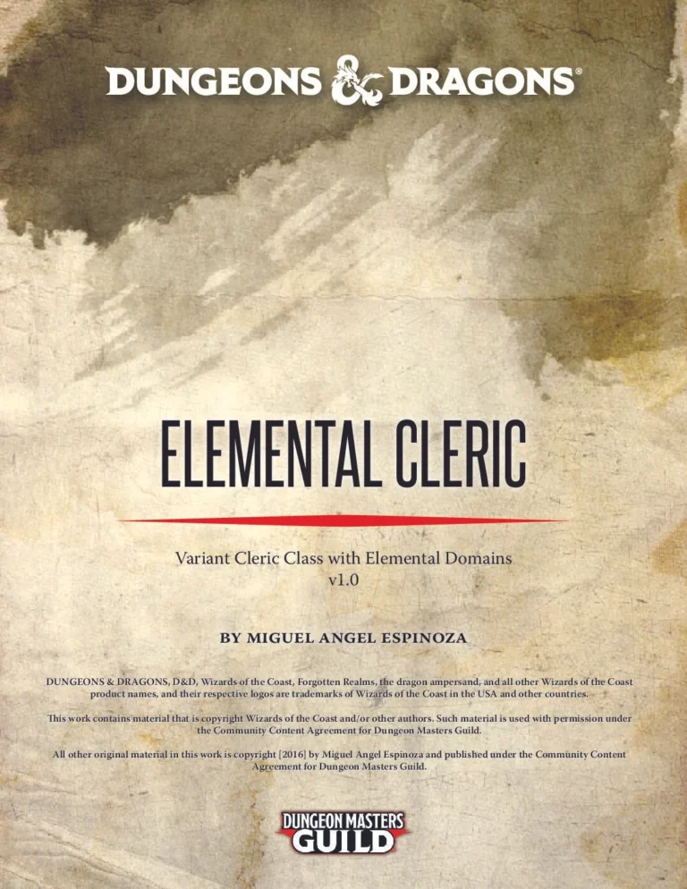 D&D5e - Elemental Cleric