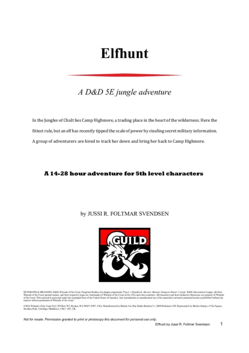 D&D5e - Elfhunt