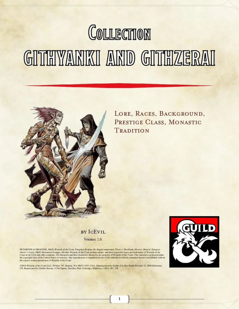 D&D5e - Githyanki and Githzerai
