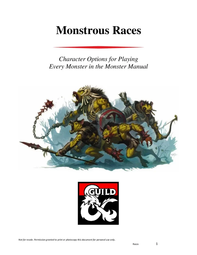 D&D5e - Monstrous Races