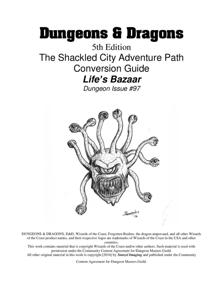 D&D5e - Shackled City - Ch1 - Lifes Bazaar