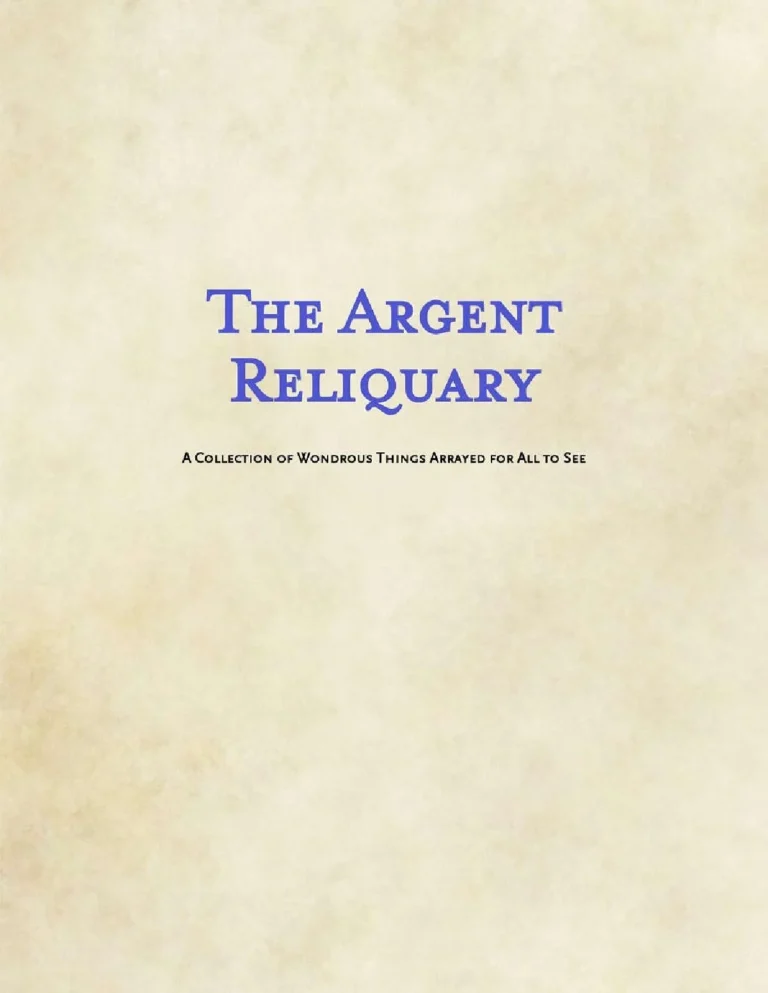 D&D5e - The Argent Reliquary