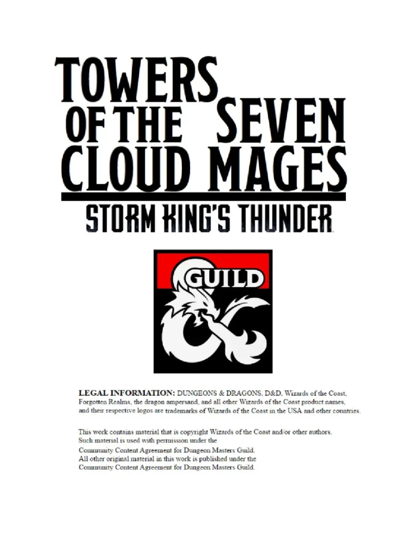 D&D5e - Towers of the Seven Cloud Mages