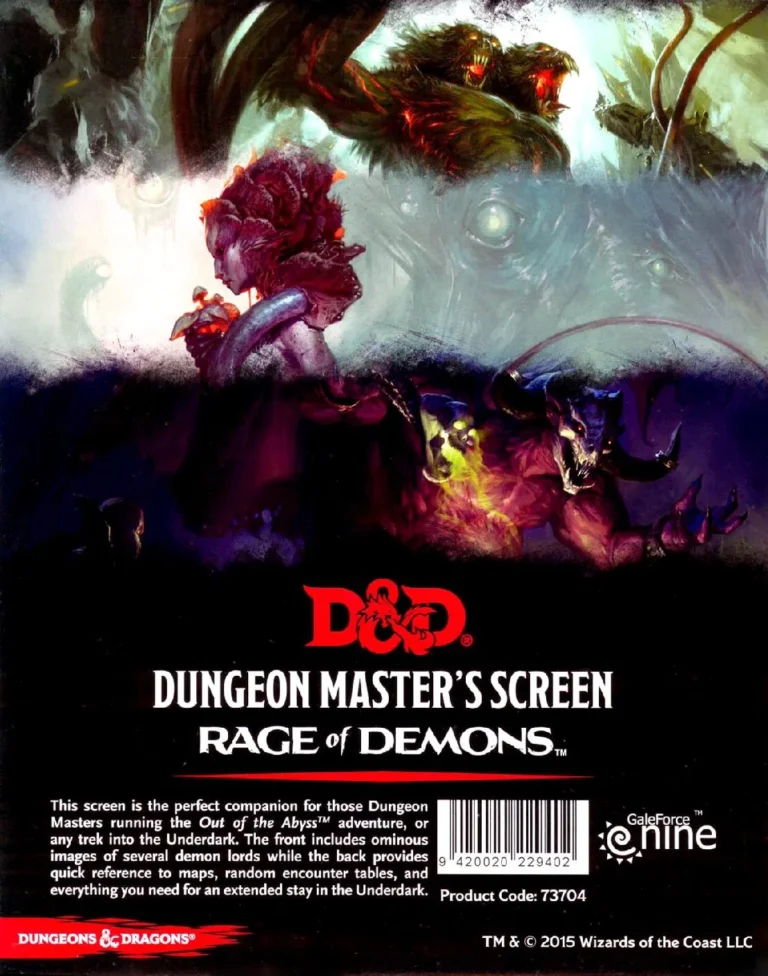 DM Screen - Rage of Demons