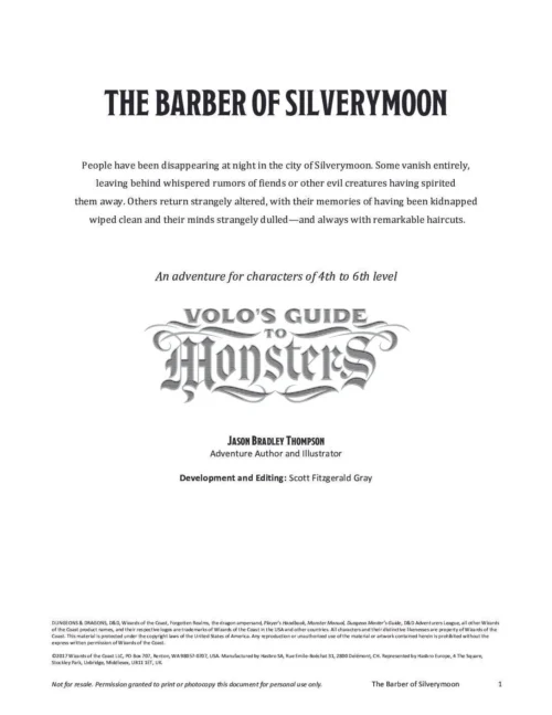 DRA12 - The Barber of Silverymoon
