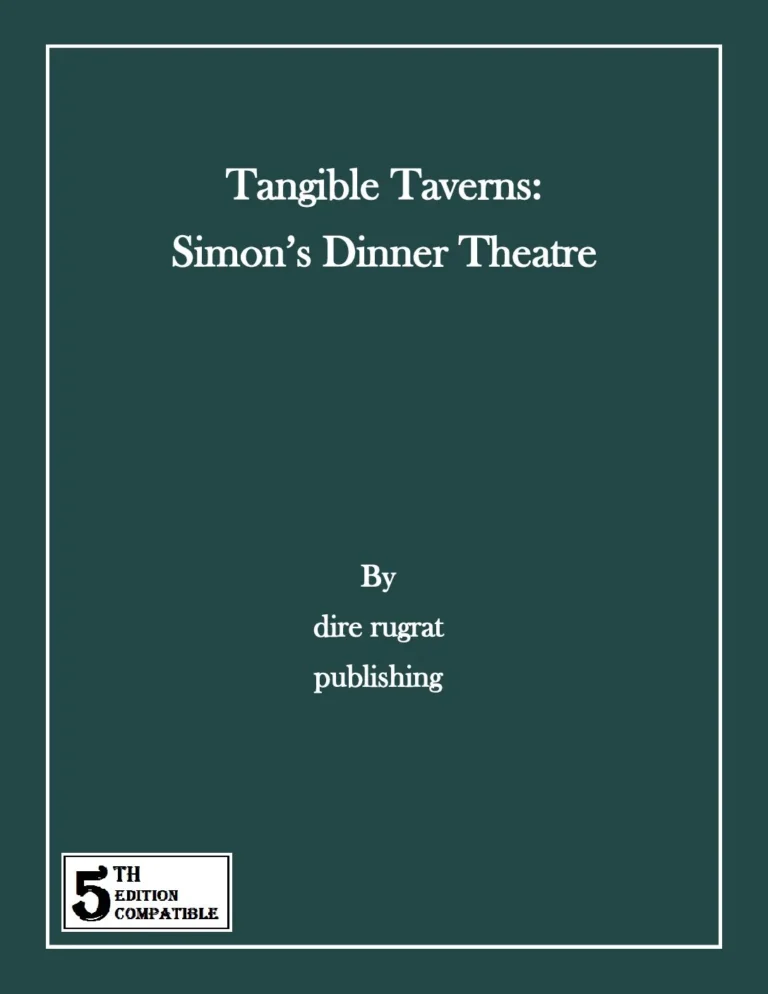 Dire Rugrat - Tangible Taverns Simons Dinner Theatre