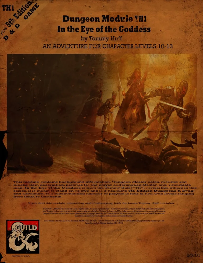 Dungeon Module TH1 In the Eye of the Goddess