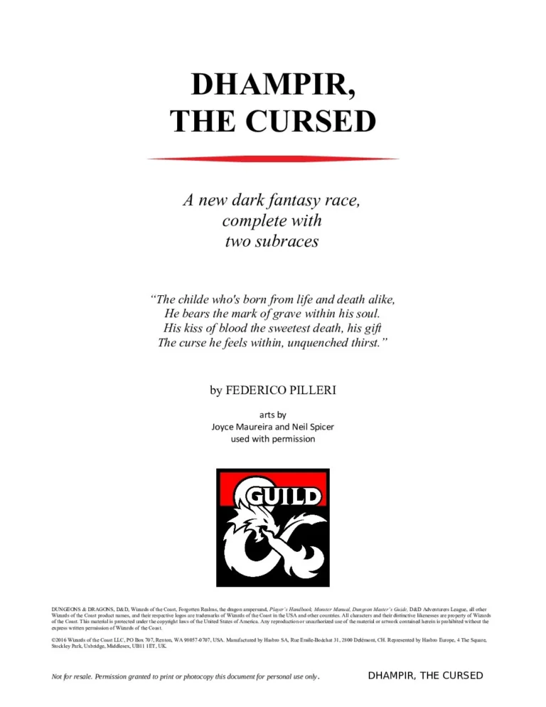 Federico Pilleri - Dhampirs the Half-Vampire Race