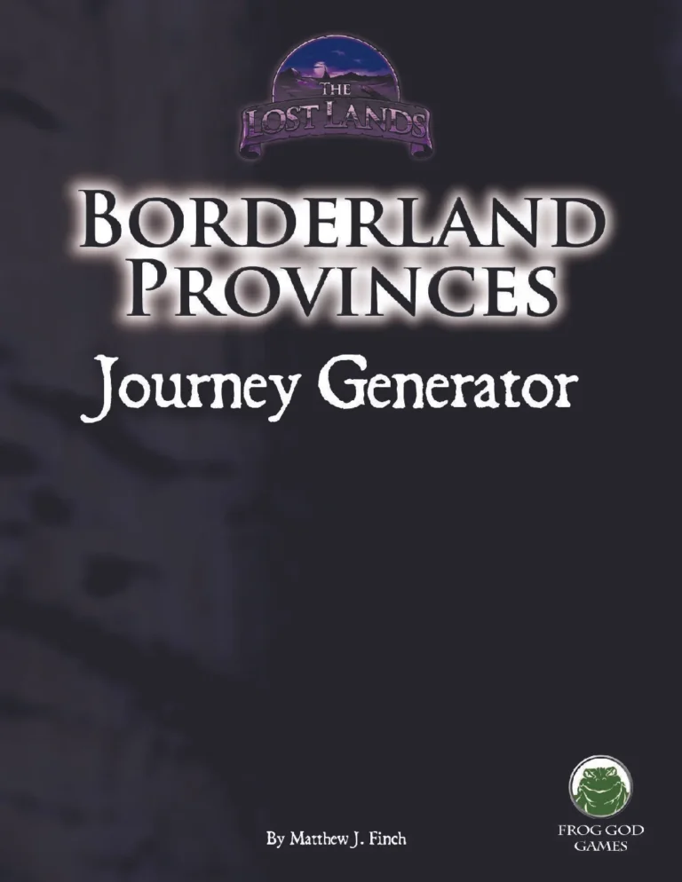 Frog God Games - Borderland Provinces Journey Generator