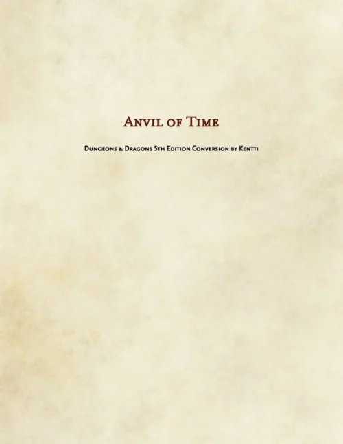 Kentti - Dragonlance Anvil of Time 5e Conversion
