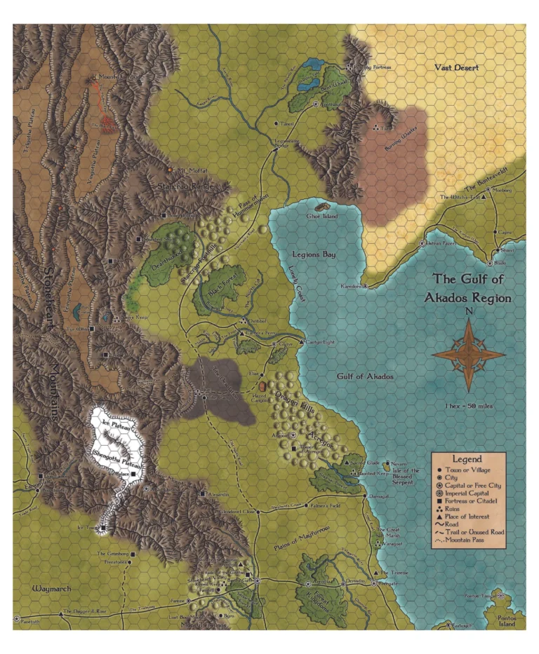 Lost Lands - Akados Region Map