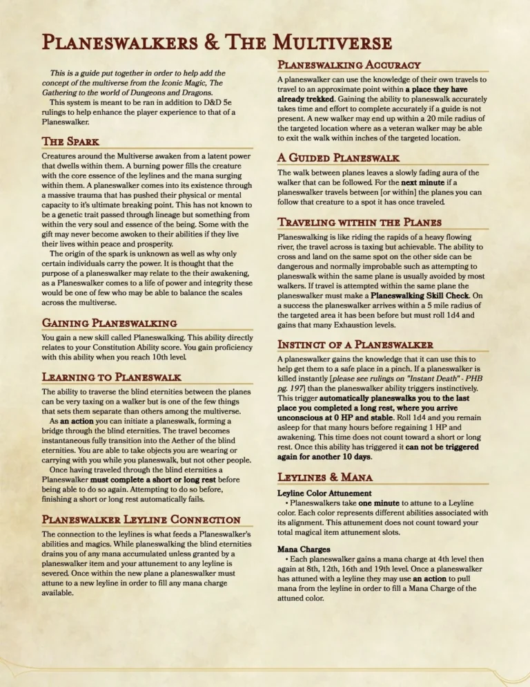 Planeswalkers & The Multiverse