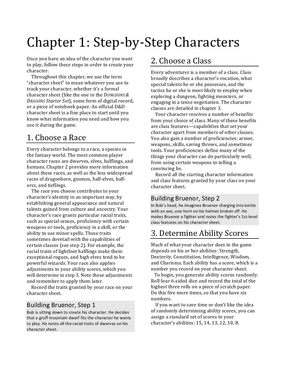 Player's Handbook (Alpha Draft)