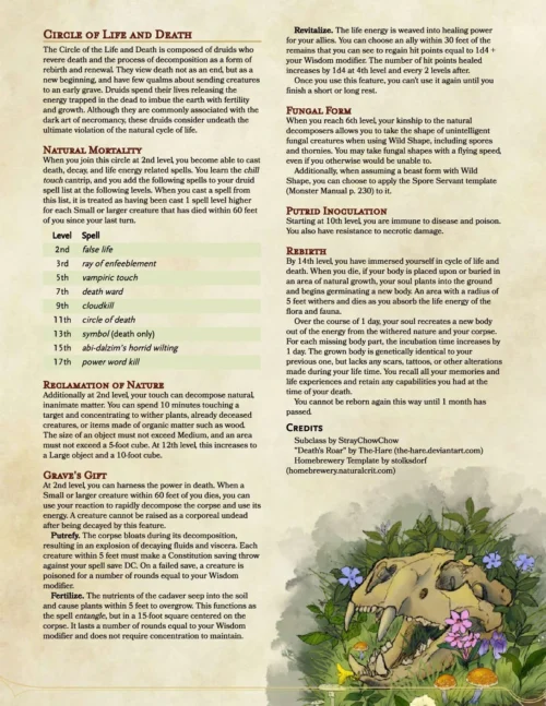Stray Chow Chow - Druid Circle - Circle of Life and Death