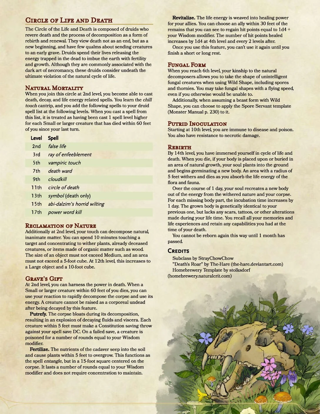 Stray Chow Chow - Druid Circle - Circle of Life and Death