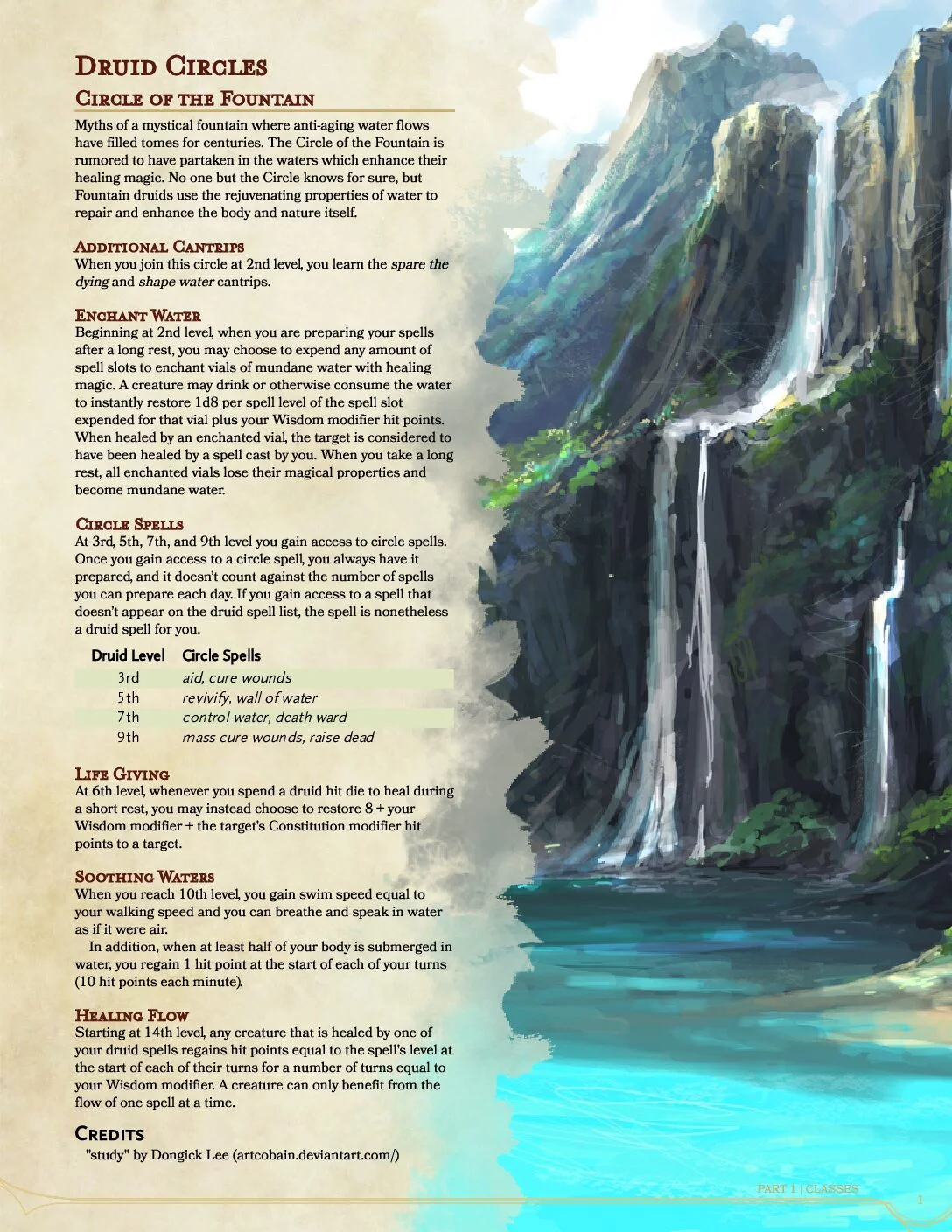 Stray Chow Chow - Druid Circle - Circle of the Fountain