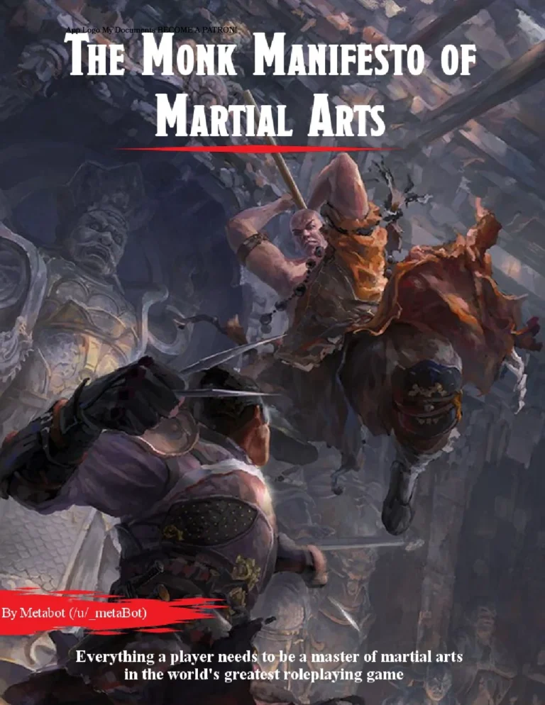 The Monk Manifesto of Martial Arts
