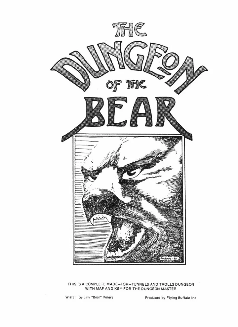 Tunnels & Trolls The Dungeon of the Bear