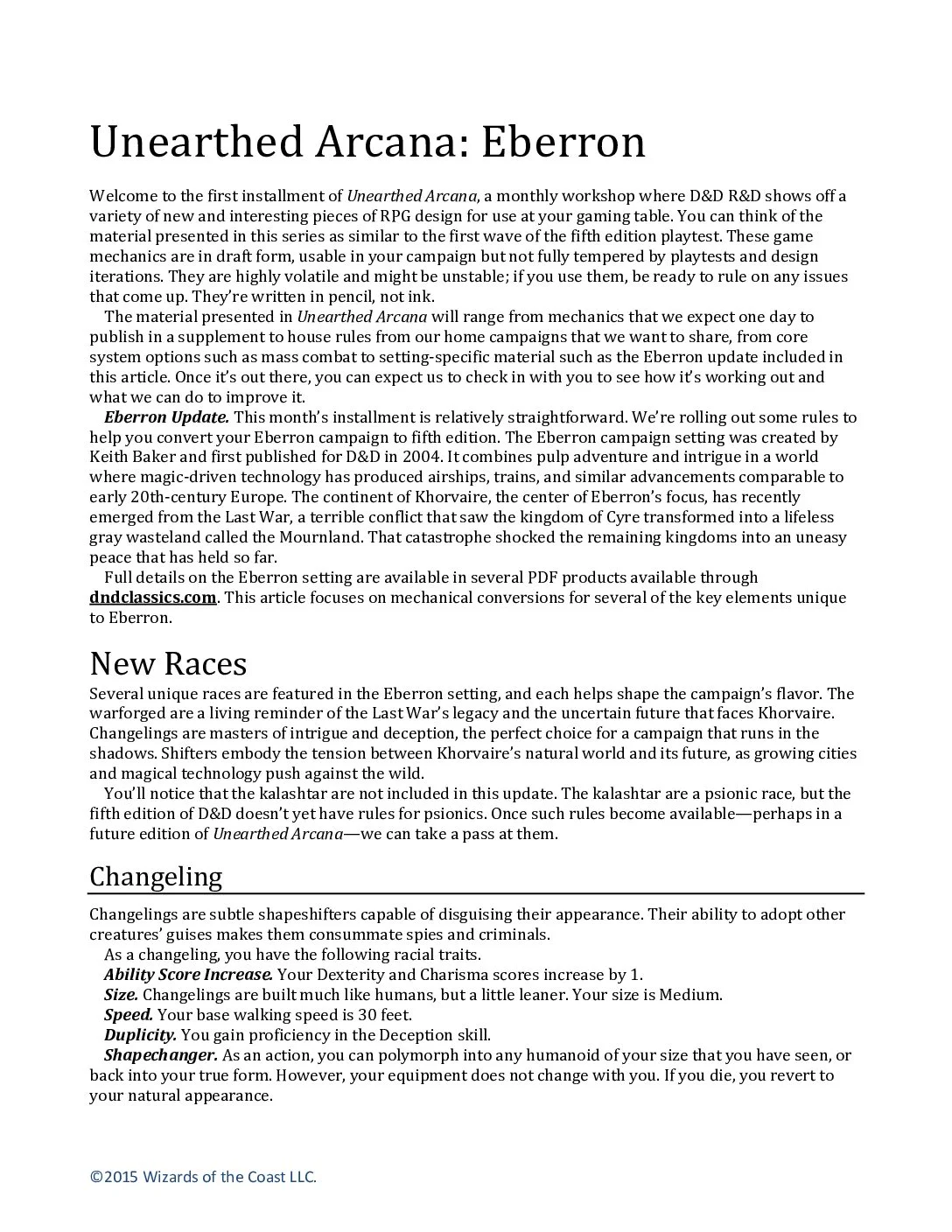 UA01 - Eberron