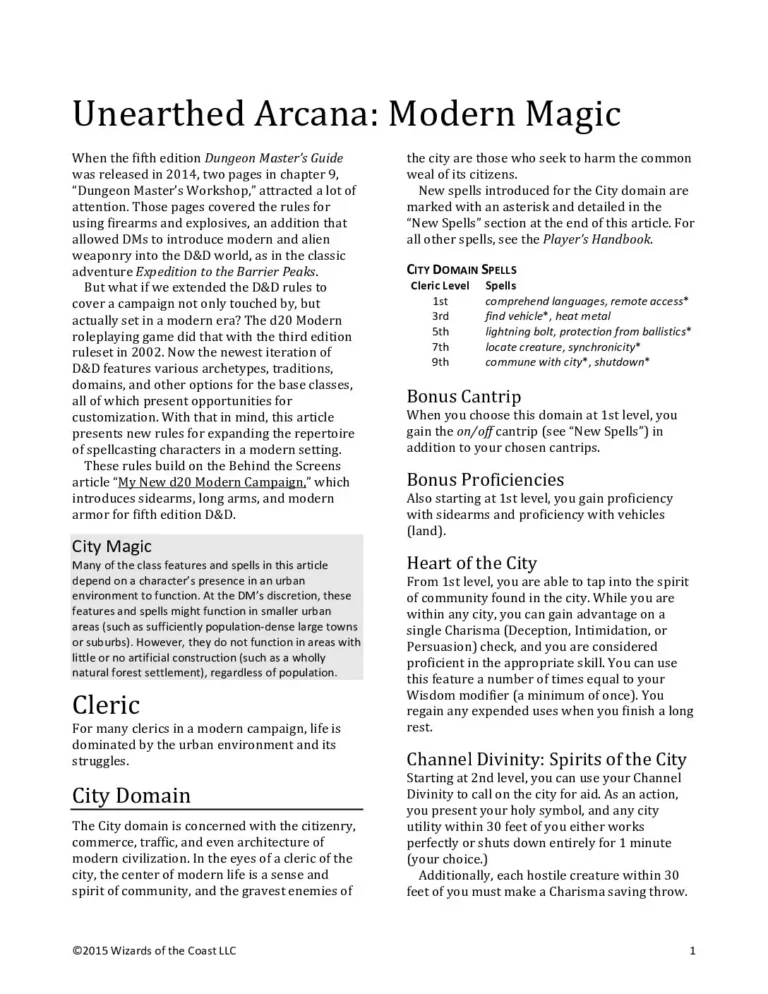 UA07 - Modern Magic