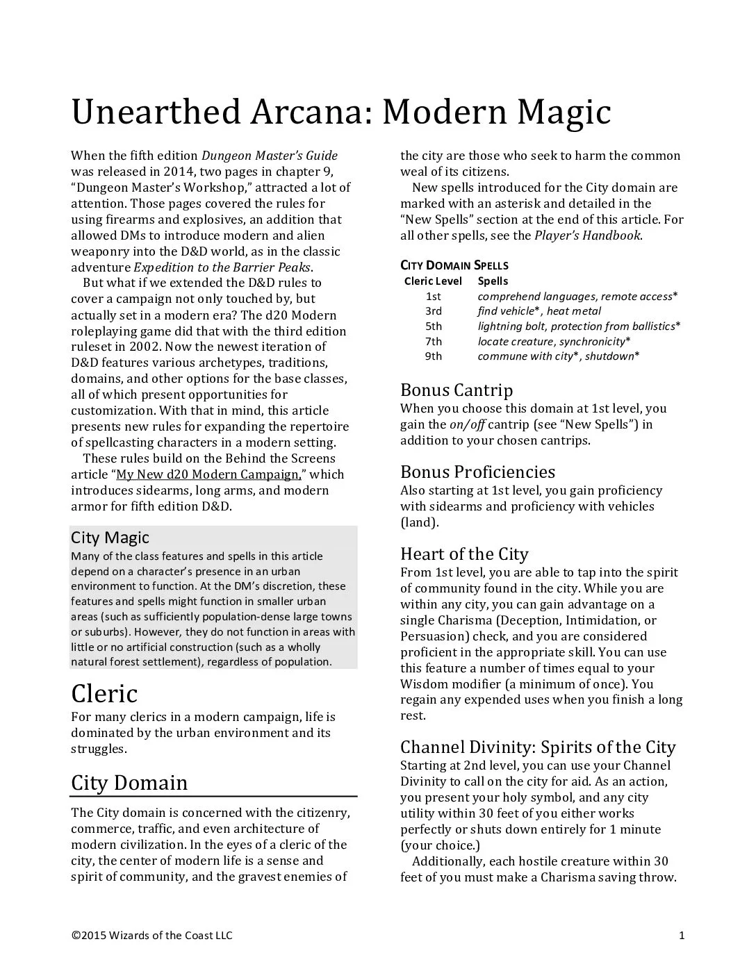 UA07 - Modern Magic