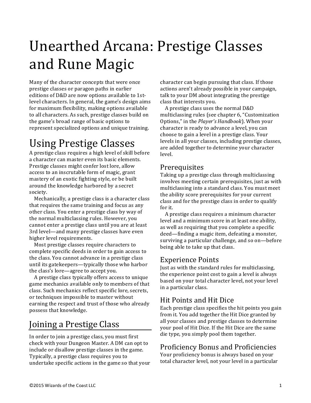 UA09 - Rune Magic Prestige Class