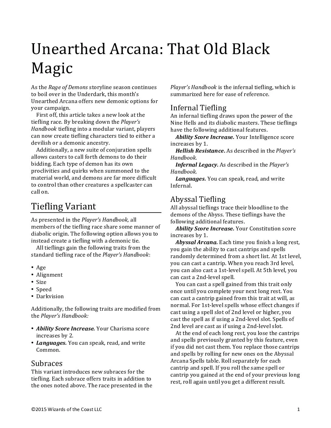 UA11 - That Old Black Magic
