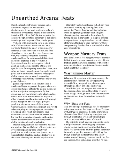 UA15 - Feats v1